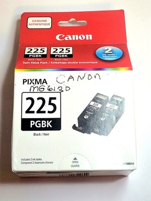 Canon 225 PGBK Black Ink Cartridge Genuine OEM 2 Pack