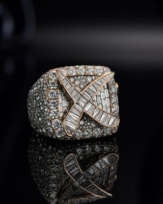 3 Ct Round Simulated Diamond Men Pinky Custom Band Ring 14k Yellow Gold Plated