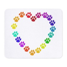 CafePress Cat Print Heart Non-slip Rubber Mousepad, Gaming Mouse Pad 200637749 