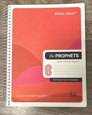 Spiral Bible: The Prophets (Isaiah Malachi) KJV Old Testament Spiral Bound