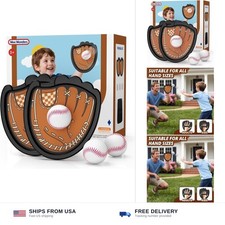 Wee Wonders Toss and Catch Ball Set, Toddler Baseball Glove Includes 2 Paddle...