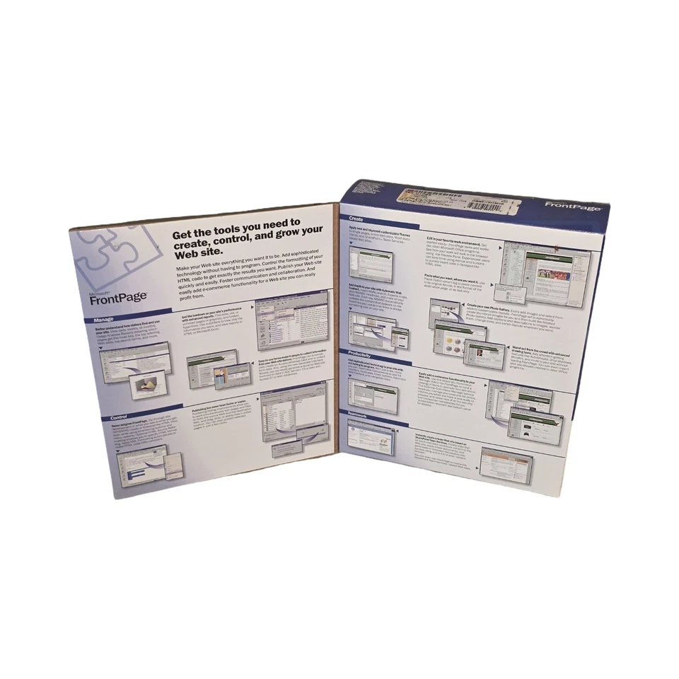 Microsoft Front Page Version 2002 Web Site Software Product Key Original Package - Image 3 of 4