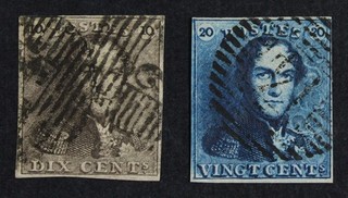 CKStamps: Belgium Stamps Collection Scott#1 2 Used