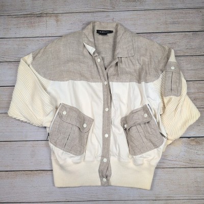 Vintage I. B. Diffusion Women's Linen Cotton Bomber Jacket  M