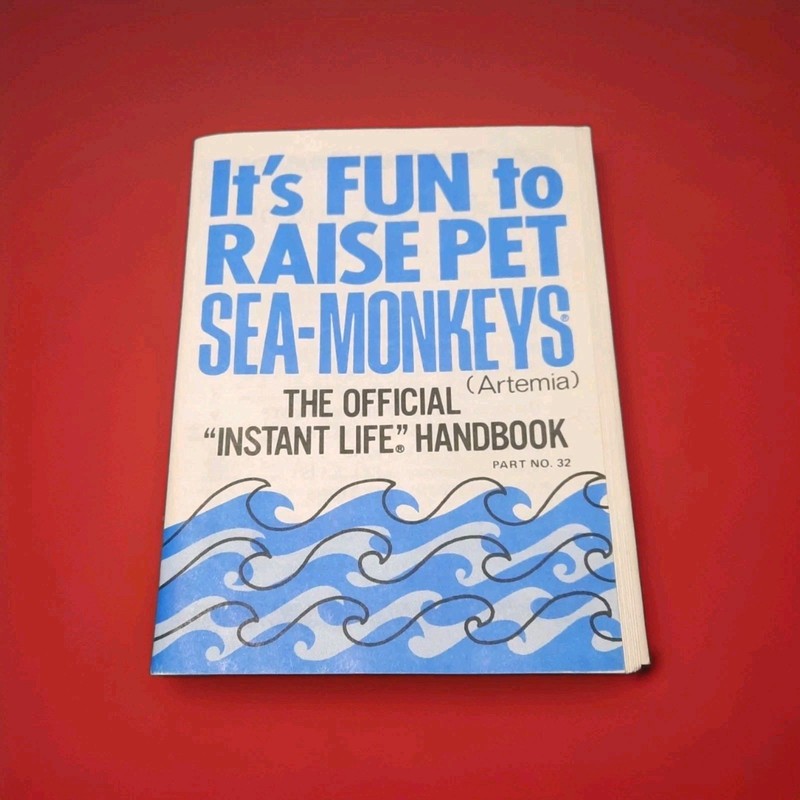 1970 Transcience's Official Sea-Monkeys "Instant Life" Handbook ~ Nice Condition