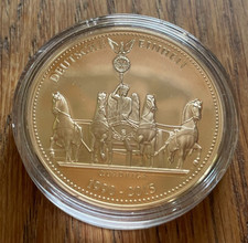 Gedenkpr&auml;gung 25 Jahre Deutsche Einheit Quadriga 1990-2015 Medaille Kapsel