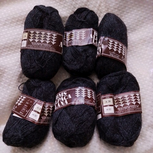 Vintage British Mohair Spinners 6x50g 70% Alpaca 30% Pure New WoolA29 lot 4132