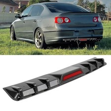 Carbon Rear Diffuser Bumper Splitter Lip with LED Light für VW Passat B6 R Line