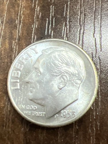 1953 D Roosevelt Dime BU Uncirculated Mint State 90% Silver 10c Actual US Coin