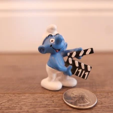Schleich 20710 Smurf with Clapperboard Figurine Toy - USED