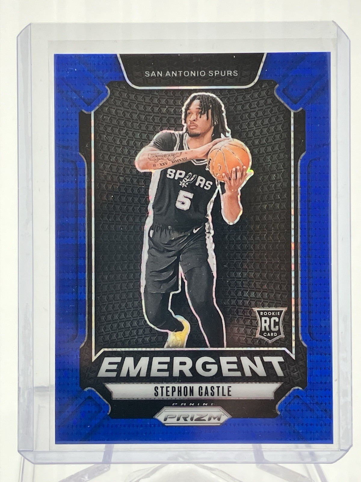 2024-25 Panini Prizm STEPHON CASTLE /99 Blue Prizm Emergent RC HIGH GRADE