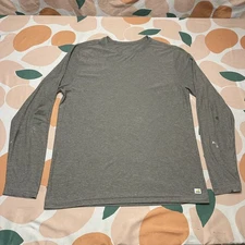 Vuori Strato Tech T-Shirt Men's Large Gray Long Sleeve Athleisure Stretch READ