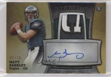 2013 Bowman Sterling Rookie Relics Gold Refractor 47/75 Matt Barkley Auto 07qr