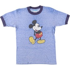 Vintage 1980'S Disney MICKEY.INC Mickey Mouse Ringer T-shirt Made in USA Men...