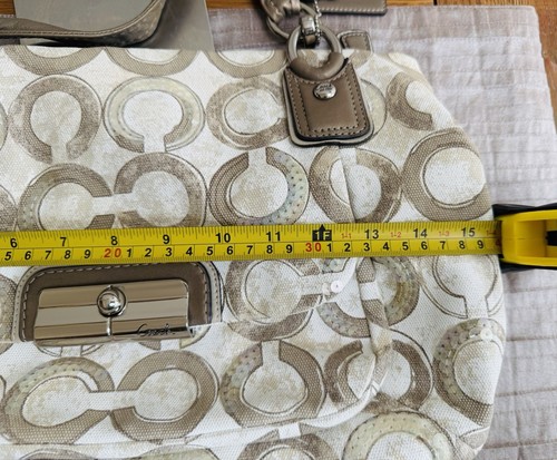 COACH Kristin Signature Hobo Sequin Satchel Handbag Cross Body - Picture 21 of 24