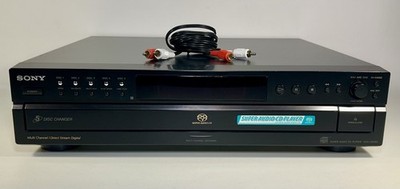 Sony SCD-CE595 5 Disc 5.1 Channel Super Audio CD Changer/Player Tested w/ Cables