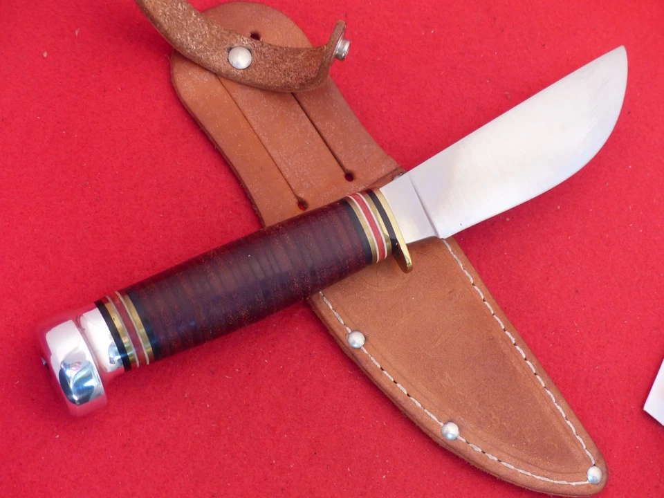 Marbles Gladstone США Trailcraft новом в коробке фиксированное лезвие кожаный/алюминиевый нож - Изображение 3 из 4