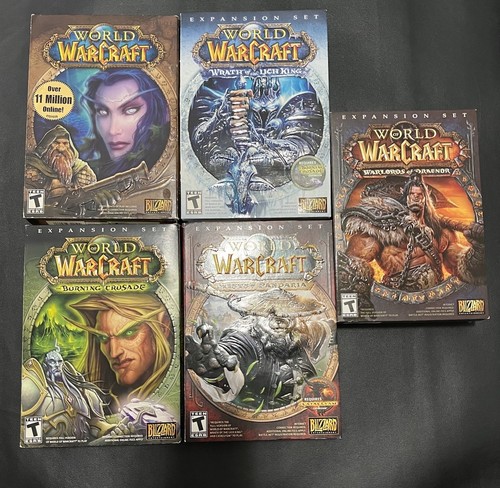 WoW World of Warcraft Box Lot (Base Game + Expansions 1-4) FOR DECORATION