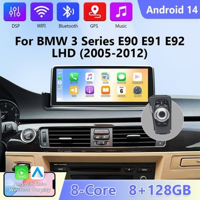 Für BMW 3er E90 E91 2005-2012 10.25'' Android 14 Autoradio CarPlay 8+128GB iDrive