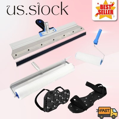 Epoxy Floor Tools Kit - Self-Leveling Rake, Spike Roller & Spiked Shoes