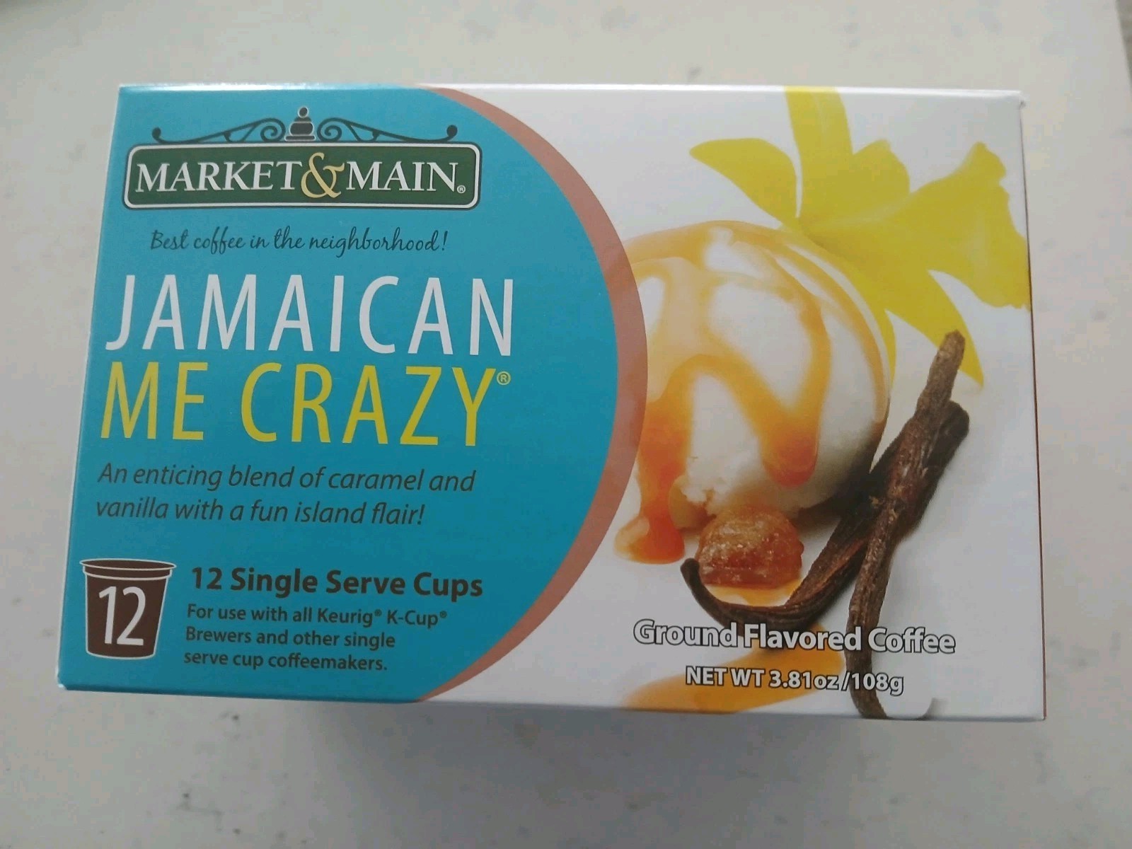 12 Coffee Pods  Jamaican Me Crazy Flavor Ground Coffee