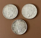 Lot of 3 - 1923 Peace Dollars, 90% Silver!