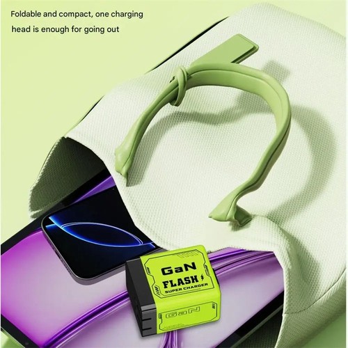 2in 1 GaN Ladegerät, skalierbar 120W Max Schnellladung mit Typ-C Kabel & 1 USB Ports - Bild 2 von 16