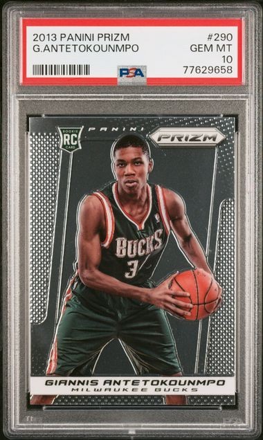 Giannis Antetokounmpo 2013 Panini Prizm #290 Rookie RC PSA 10 Bucks