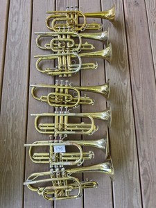 Lot Of Seven Cornet Assorted Brands King Bundy Conn  Reynolds