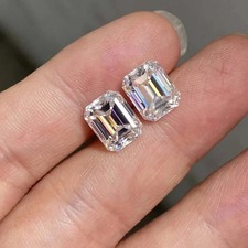 Natural D Color 1 CT Loose Lab Grown Diamond Emerald Cut Clarity VVS1 Certified