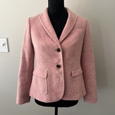 Talbots Petites Pink Wool Blend Blazer Jacket Two Button Sz 4P