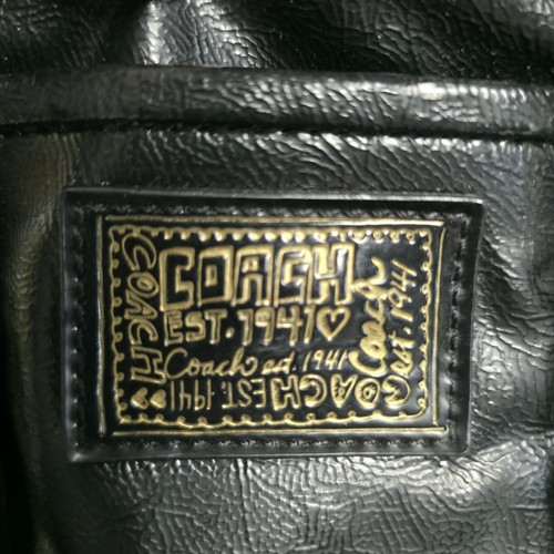 VTG Coach Poppy Daisy Black Liquid Gloss Pocket  Shoulder Handbag Purse *Read* - Bild 21 von 24