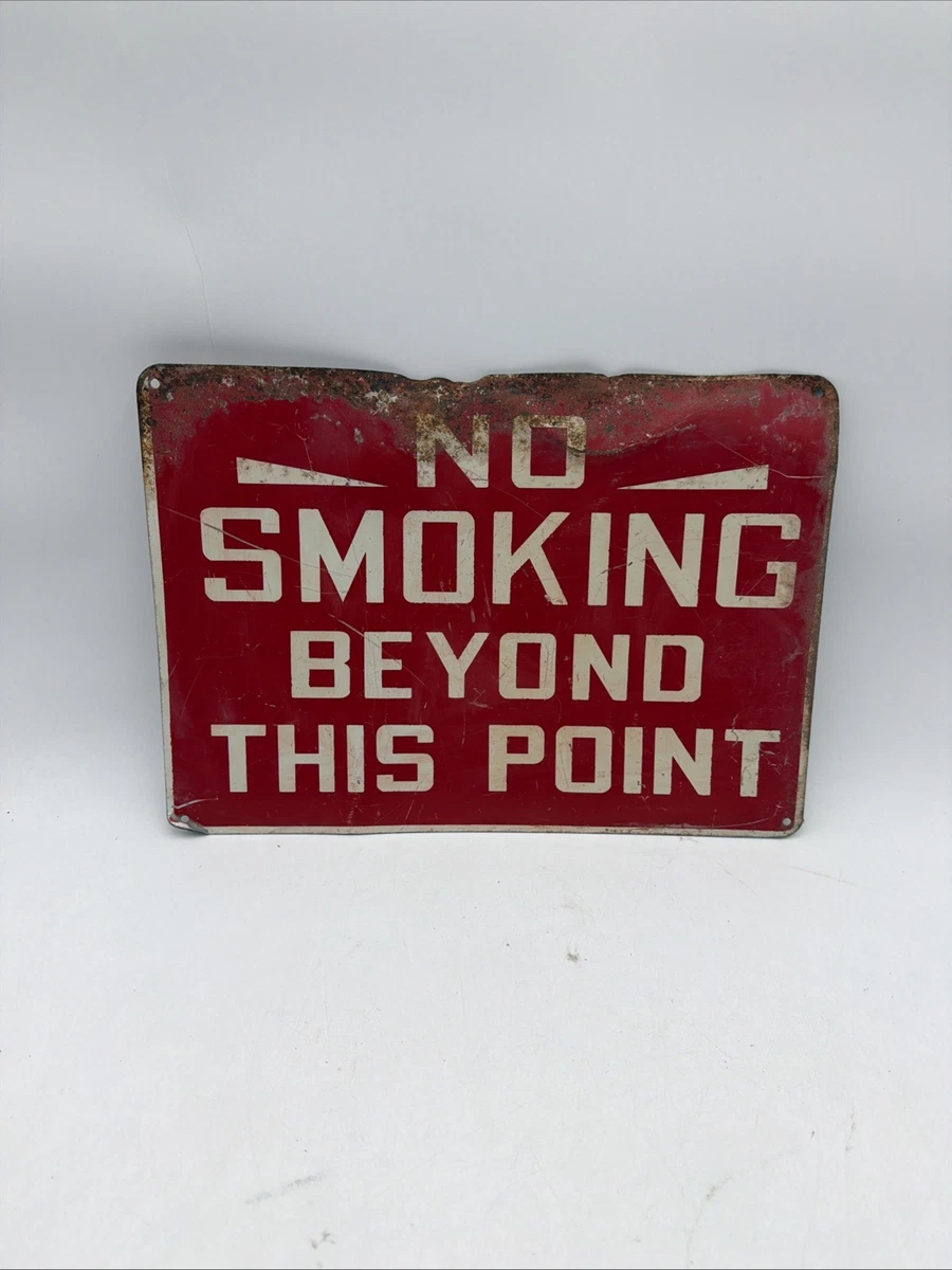 Vintage No Smoking Sign In Original Advertising Signs (1930-1969