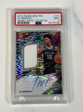 2019 Panini Spectra #191 Ja Morant /75 Jersey Celestial Auto RC Rookie PSA 9
