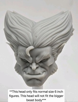 3d Print X-MEN 97 BEAST Smirking HEAD 1:12 6'' GI Joe Classified/Marvel Legends 