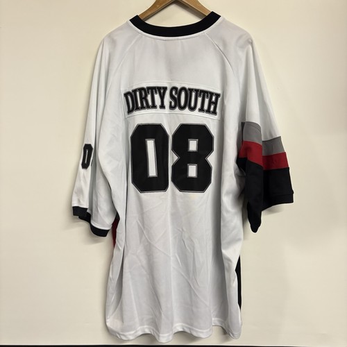 Vintage Streetwear Mens 4XL Spell Out Script Dirty South Knit T-Shirt Polyester - Picture 4 of 4