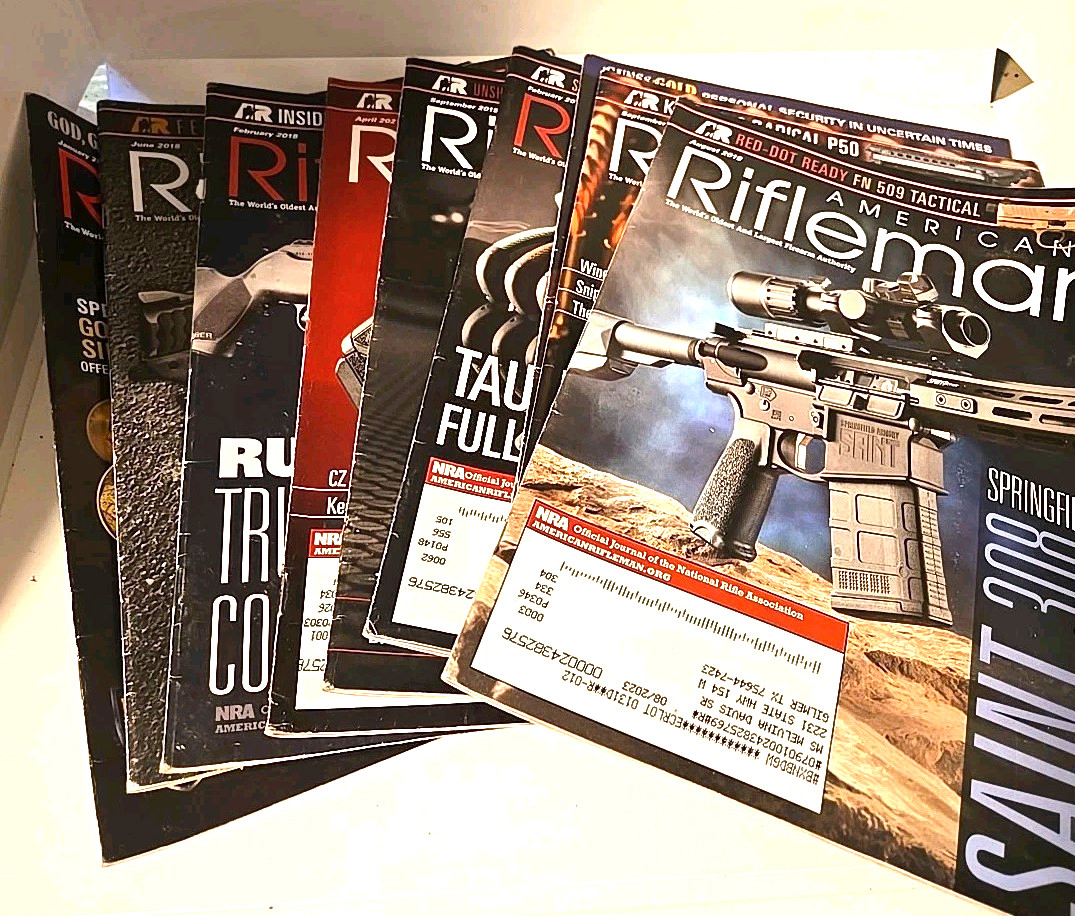 Lot of 9 American Rifleman Magazines 2018-2021
