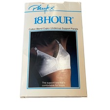 PLAYTEX 18 Hour Bra Sz 38D White Cotton Blend Cups 684 VTG Undercup Support
