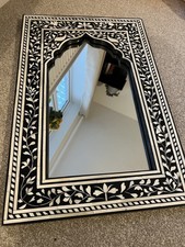 Gorgeous Floral Bone Inlay Mirror Handmade. Brand New