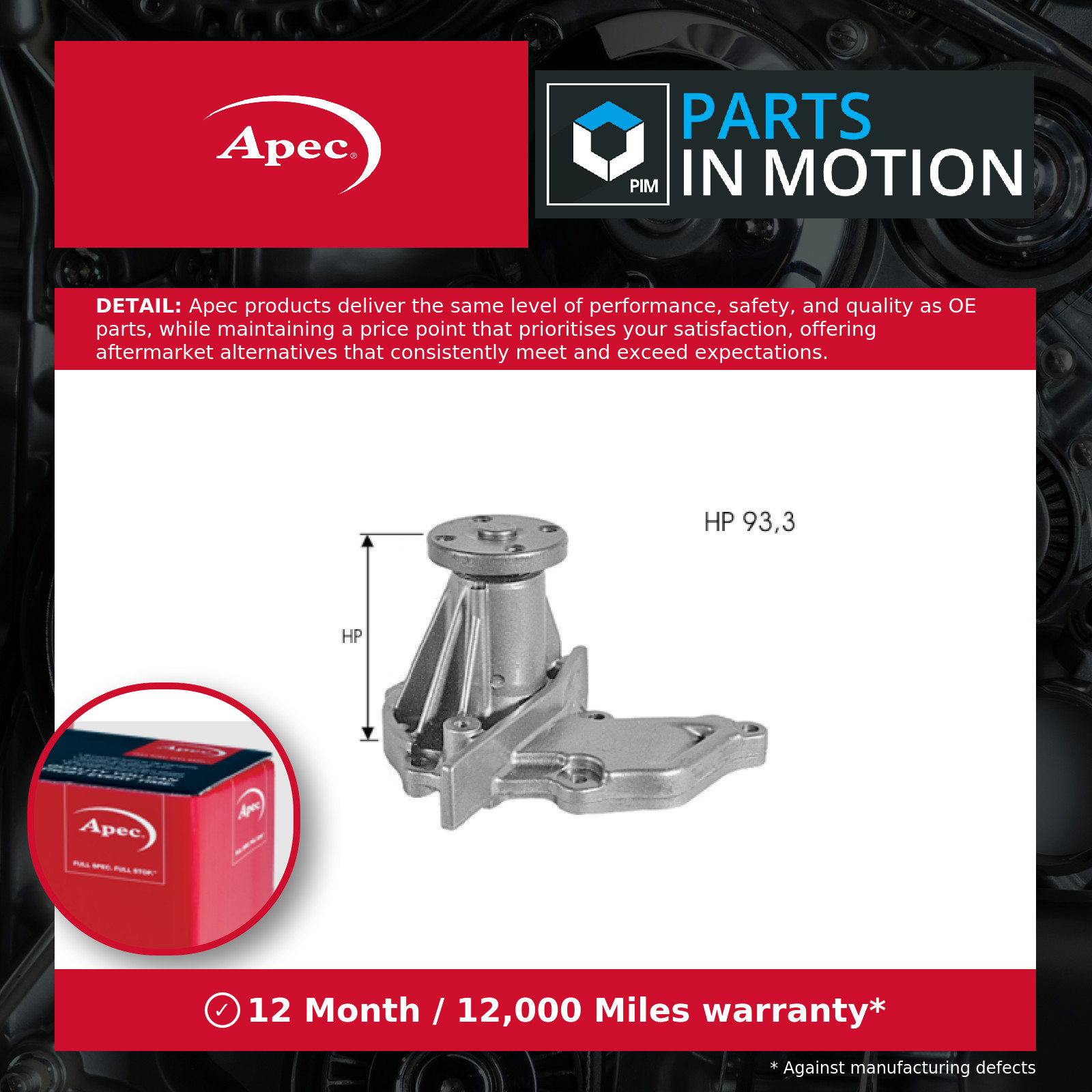 Water Pump AWP1190 Apec 1077539 30711622 1566239 30735758 1007714 - Image 16