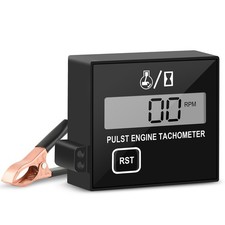 Digital Engine Tachometer For Small Engine Pulse Tach Gauge Waterproof Induct...