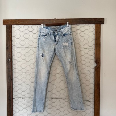 American Eagle Core Flex Slim Distressed Light Wash Jeans 28x32