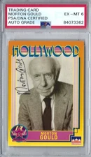 MORTON GOULD SIGNED STARLINE HOLLYWOOD WALK OF FAME AUTOGRAPH PSA EX-MT 6