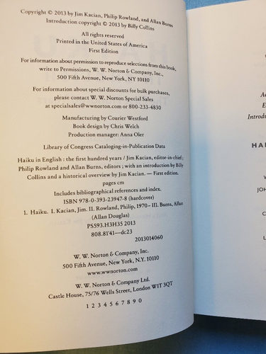 Haiku in English: The First Hundred Years HCDJ 1st NF - Imagen 5 de 5