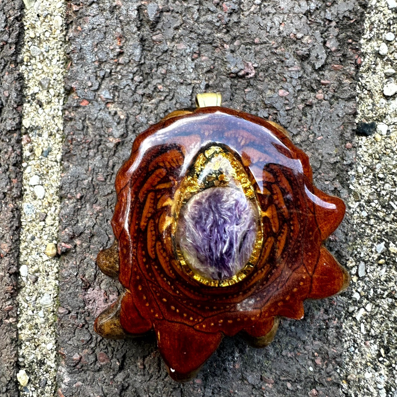 Third Eye Pinecone Handcraft Multicolor Cross-Sec… - image 9