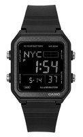 Casio Digital Das Harz Armband Schwarz Zifferblatt Quarz W-221H-1BV Unisex-Uhr