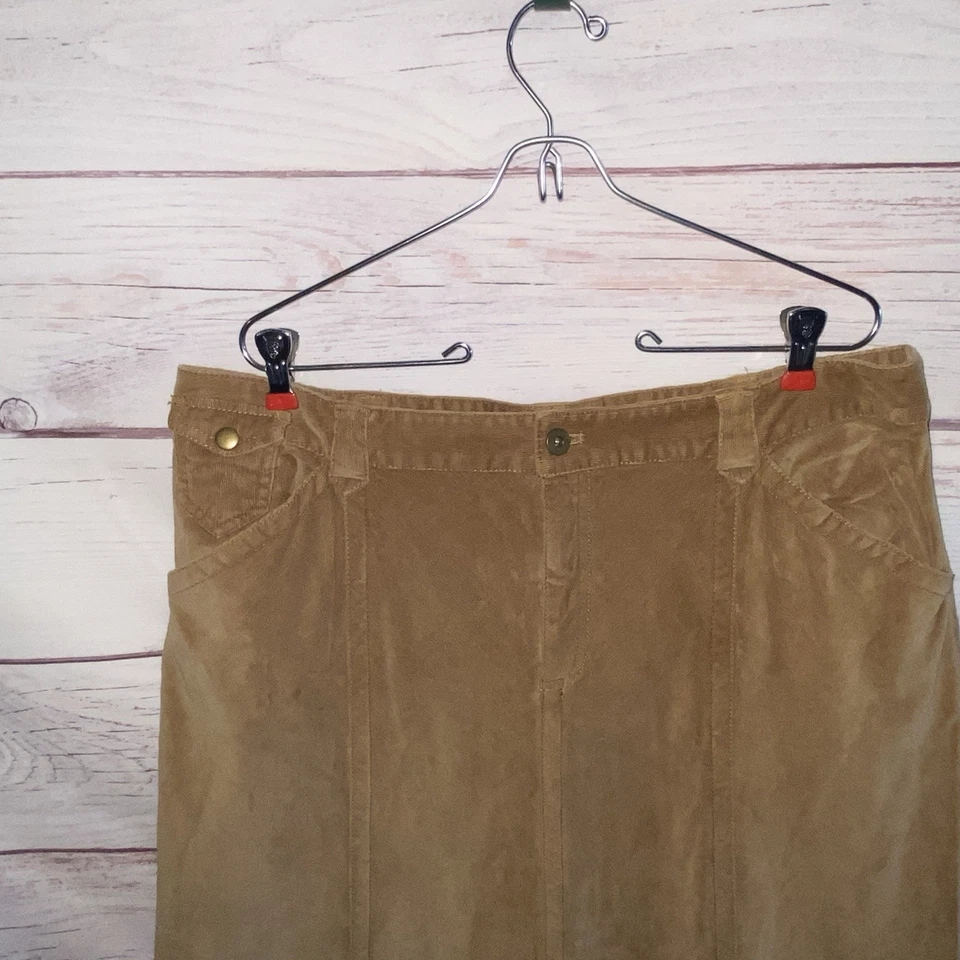 Falda Eddie Bauer Mujer 16 Tostada Pana Country Vaquera Otoño Dinero Antiguo Maxi A17 Foto 2 de 4