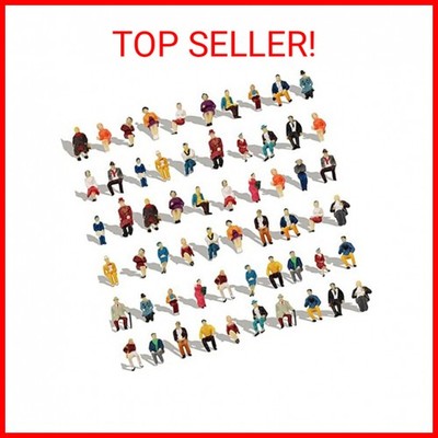 P8711 60pcs HO Scale 1:87 All Seated People Sitting Figures Passengers Model Des