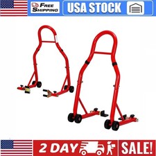 Motorcycle Stands Front And Rear 900 Lb Heavy Duty Front Rear Wheel Lift Combo
