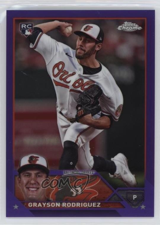 2023 Topps Chrome Update Purple Refractor 165/250 Grayson Rodriguez #USC98 0ok8